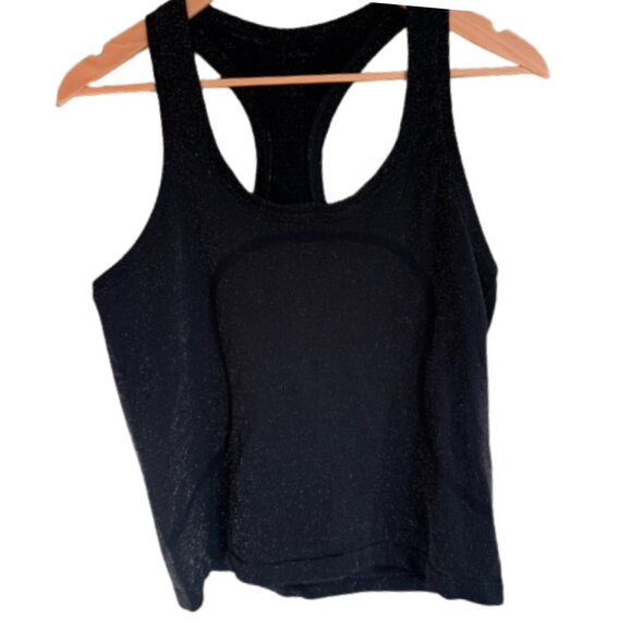 Lululemon Swiftly Tech Racerback Tank 2.0 *Race* Sparkly Black Size 8 - Picture 1 of 6